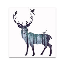 Load image into Gallery viewer, Minimalism Animal Painting Deer Family