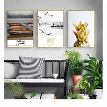 Load image into Gallery viewer, Posters And Prints Quote Golden Pineapple