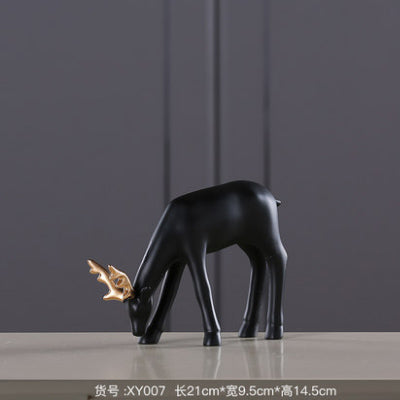 Black Deer Figurines