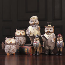 Load image into Gallery viewer, Gentleman Owl Animal Figurines