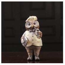 Load image into Gallery viewer, Gentleman Owl Animal Figurines