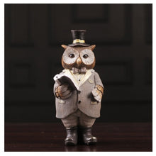 Load image into Gallery viewer, Gentleman Owl Animal Figurines