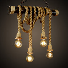 Load image into Gallery viewer, DIY Single/Double Head Vintage Rope Pendant Light